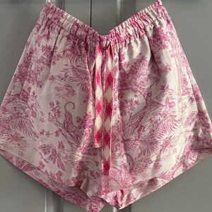 Zadig & Voltaire Pink Toile Print Lounge Shorts